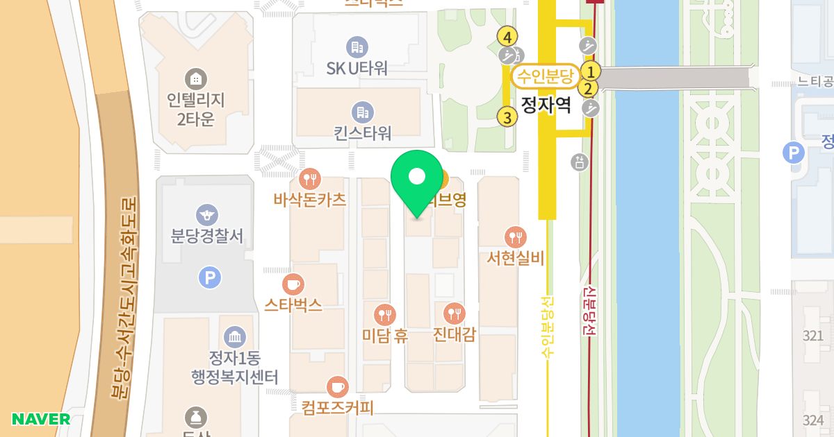 우정오피스텔 위치 지도 - 경기도 성남시 분당구 성남대로331번길 9-3