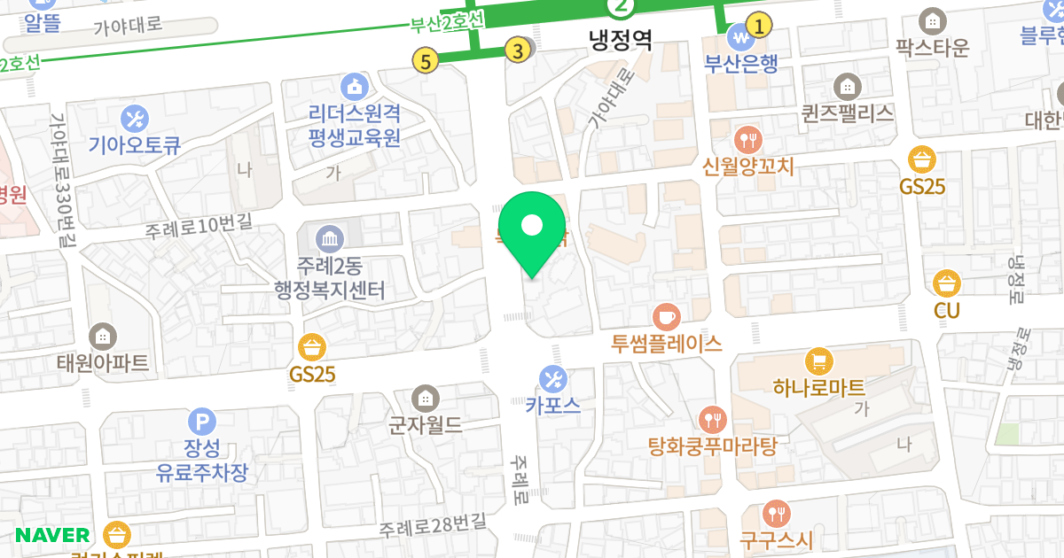 (72-3) 위치 지도 - 부산광역시 사상구 주례로 13