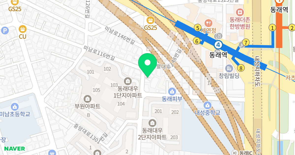 만우 위치 지도 - 부산광역시 동래구 충렬대로140번길 25