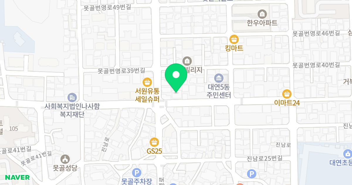 대동레미안3 위치 지도 - 부산광역시 남구 진남로 54