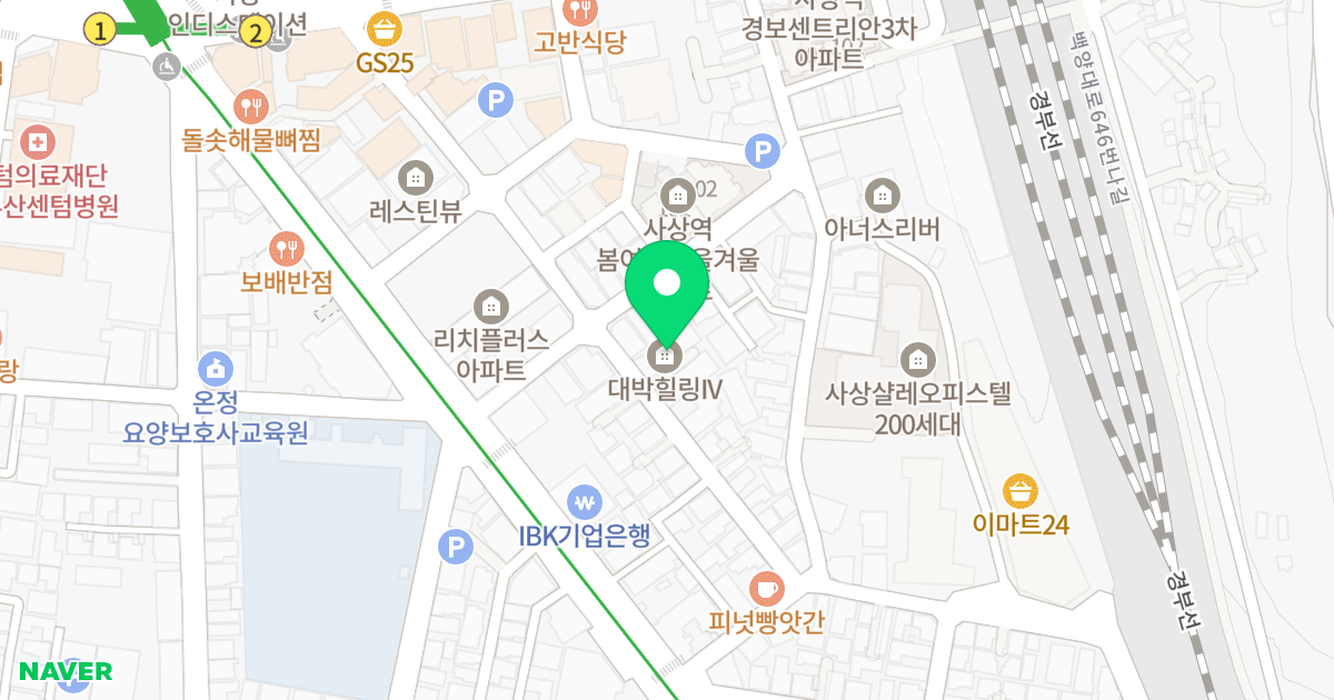 대박힐링오피스텔4 위치 지도 - 부산광역시 사상구
