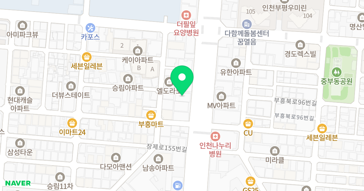 카리스뷰 2차 위치 지도 - 인천광역시 부평구 장제로 163