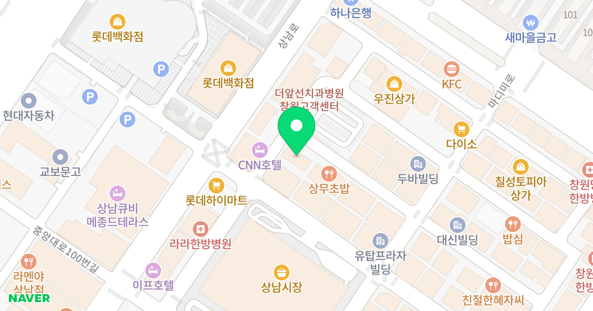 지원빌딩 위치 지도 - 경상남도 창원시 성산구 마디미로16번길 11