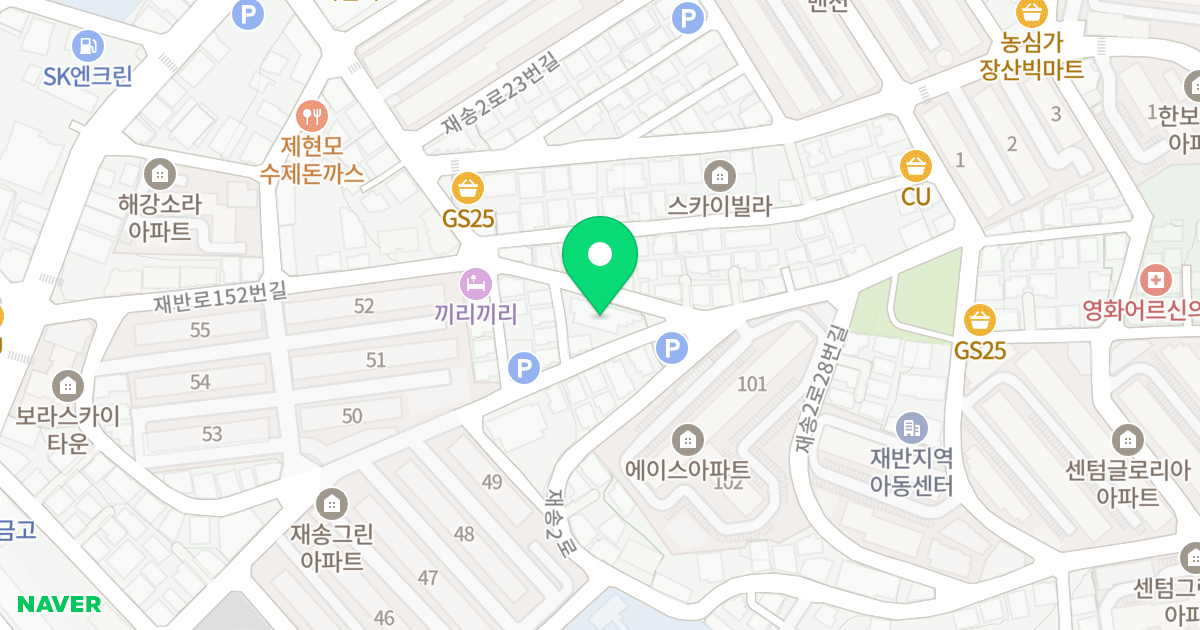 재송동 복합건물 위치 지도 - 부산광역시 해운대구 재송2로28번길 24