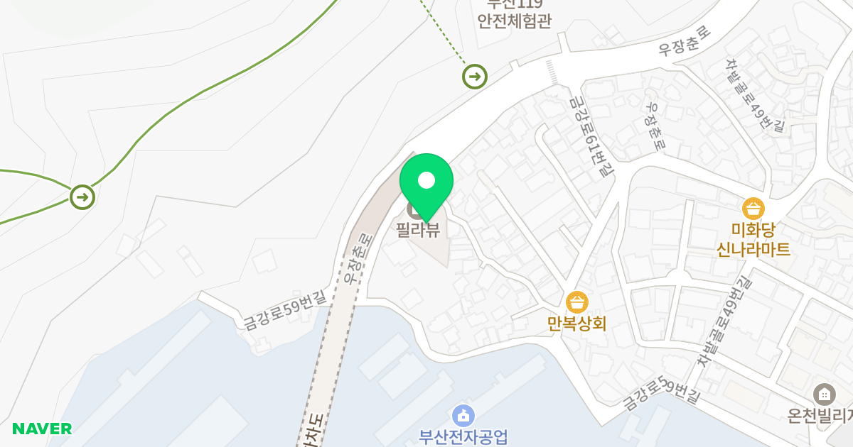 필라 뷰 위치 지도 - 부산광역시 동래구 우장춘로 104