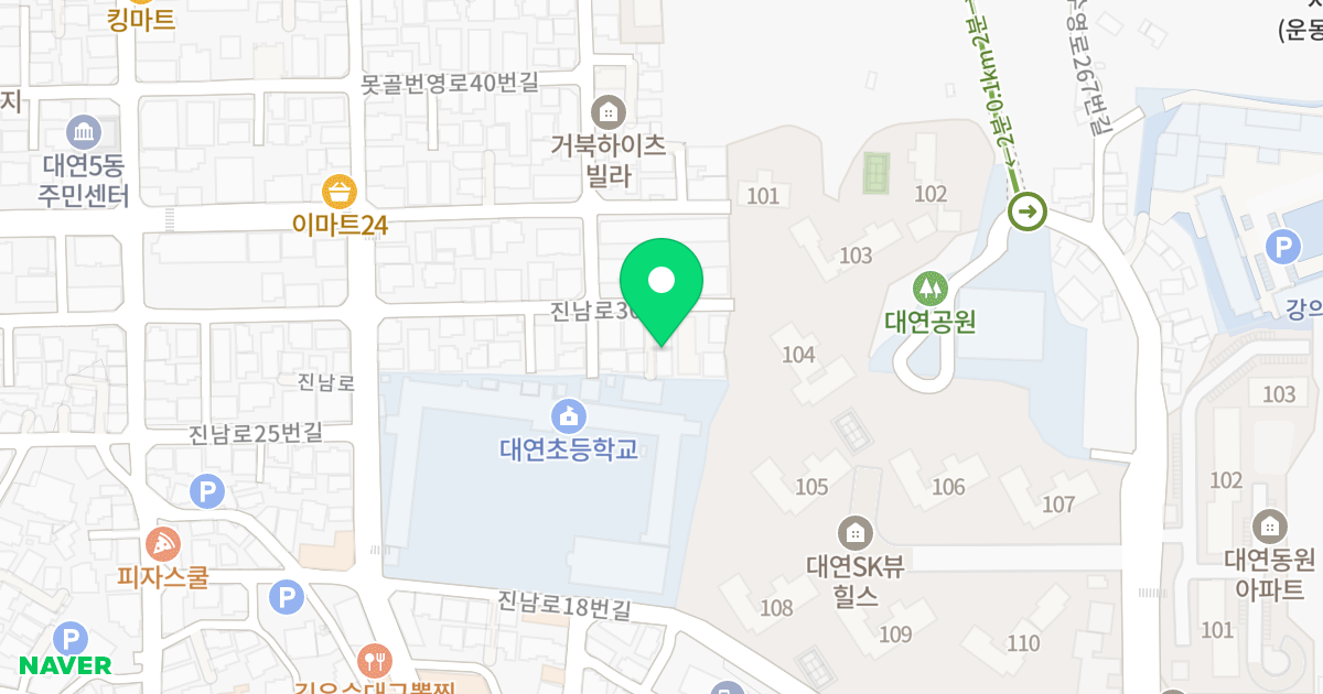 세라리움 위치 지도 - 부산광역시 남구 진남로30번길 26