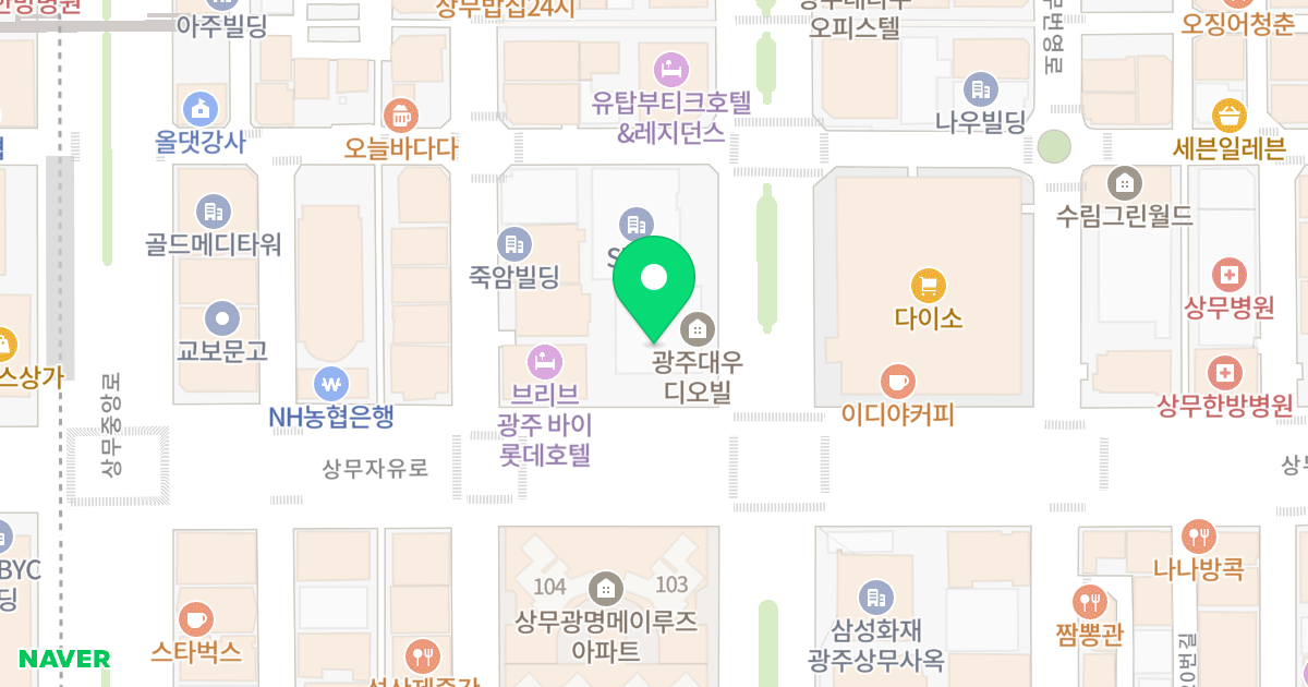 광주대우디오빌 위치 지도 - 광주광역시 서구 시청로 41