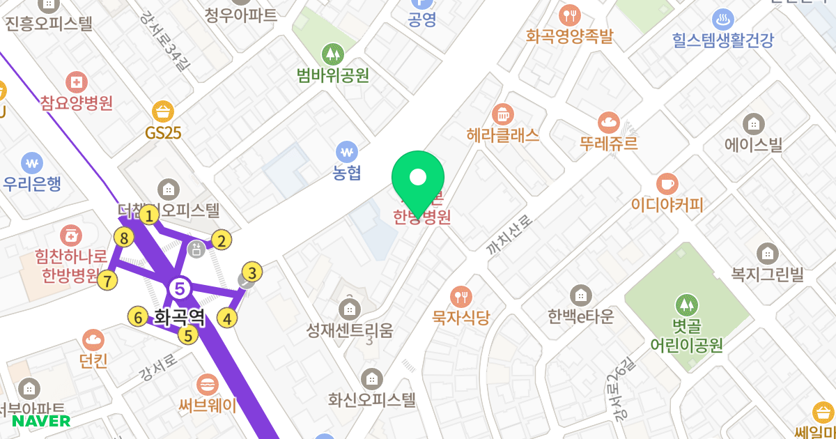 화곡갤럭시오피스텔 위치 지도 - 서울특별시 강서구 화곡로 186-12