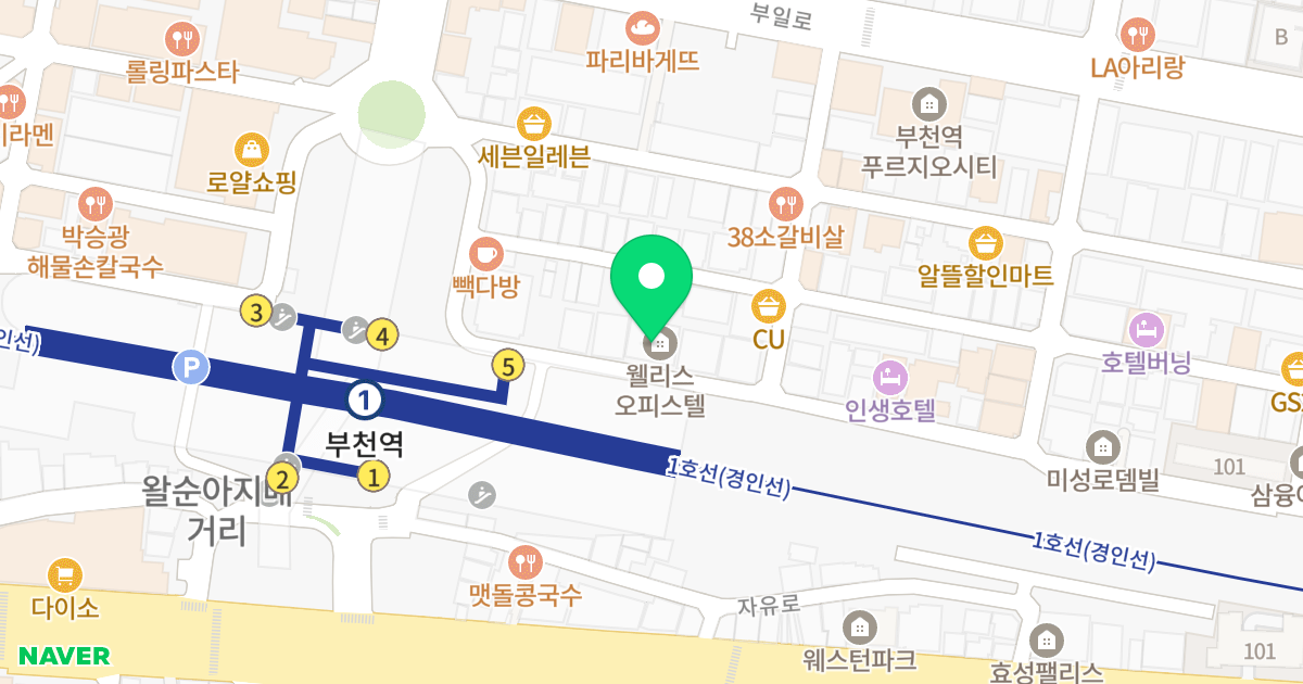 웰리스오피스텔 위치 지도 - 경기도 부천시 원미구  25