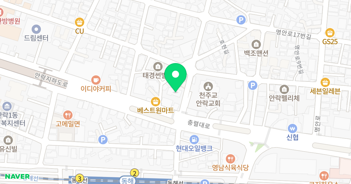 조은골드빌 위치 지도 - 부산광역시 동래구 충렬대로395번길 7