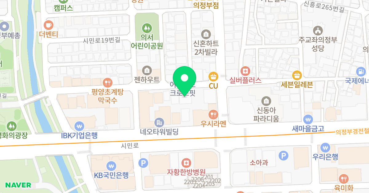 덕암오피스텔 위치 지도 - 경기도 의정부시 둔야로33번길 9