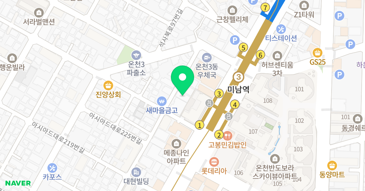 영남어반시티 위치 지도 - 부산광역시 동래구 사직북로28번길 200