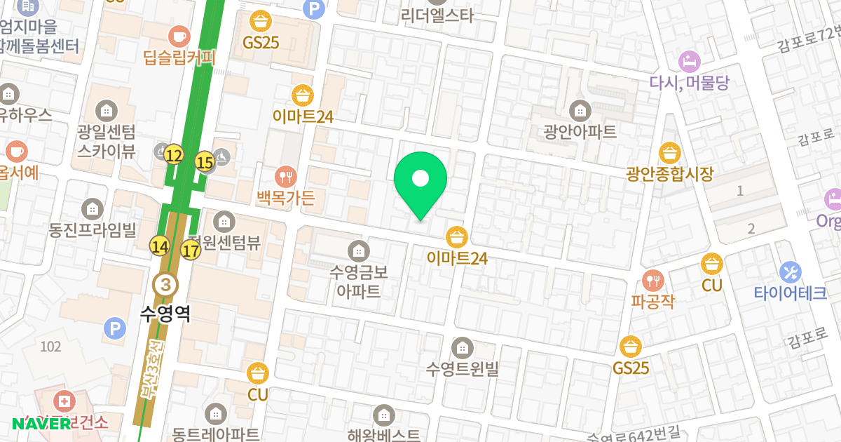 부성 팰리스텔 위치 지도 - 부산광역시 수영구 수영로652번길 31