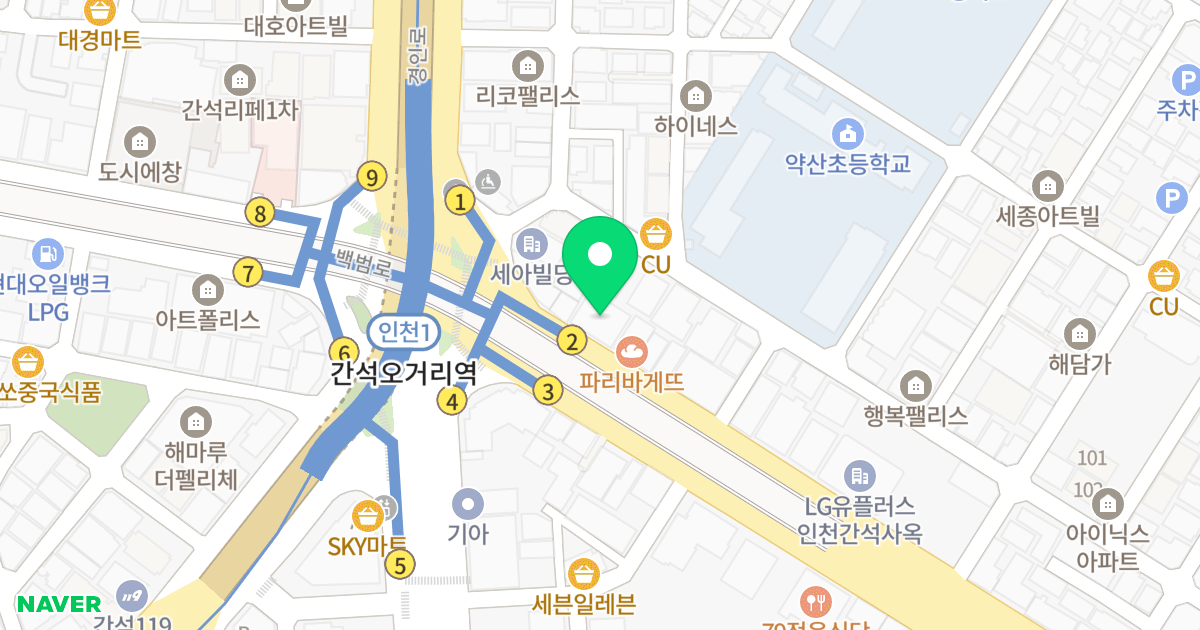 도담 위치 지도 - 인천광역시 남동구
