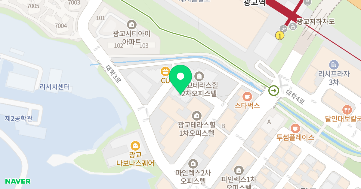 장안프라임 광교 위치 지도 - 경기도 수원시 영통구 대학3로4번길 49