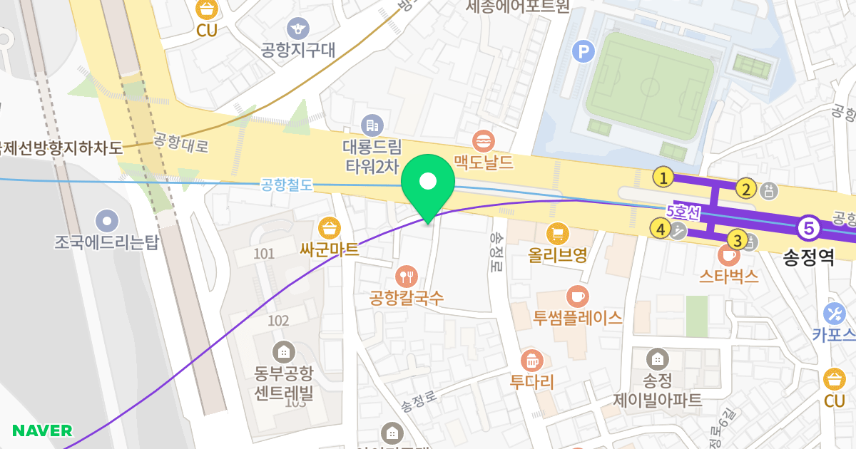 이스카이오피스텔 위치 지도 - 서울특별시 강서구 공항대로 18-1