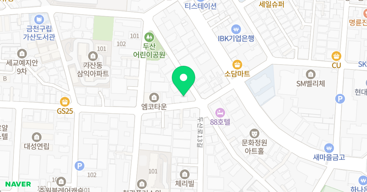 YP타운 위치 지도 - 서울특별시 금천구 가산로3길 18