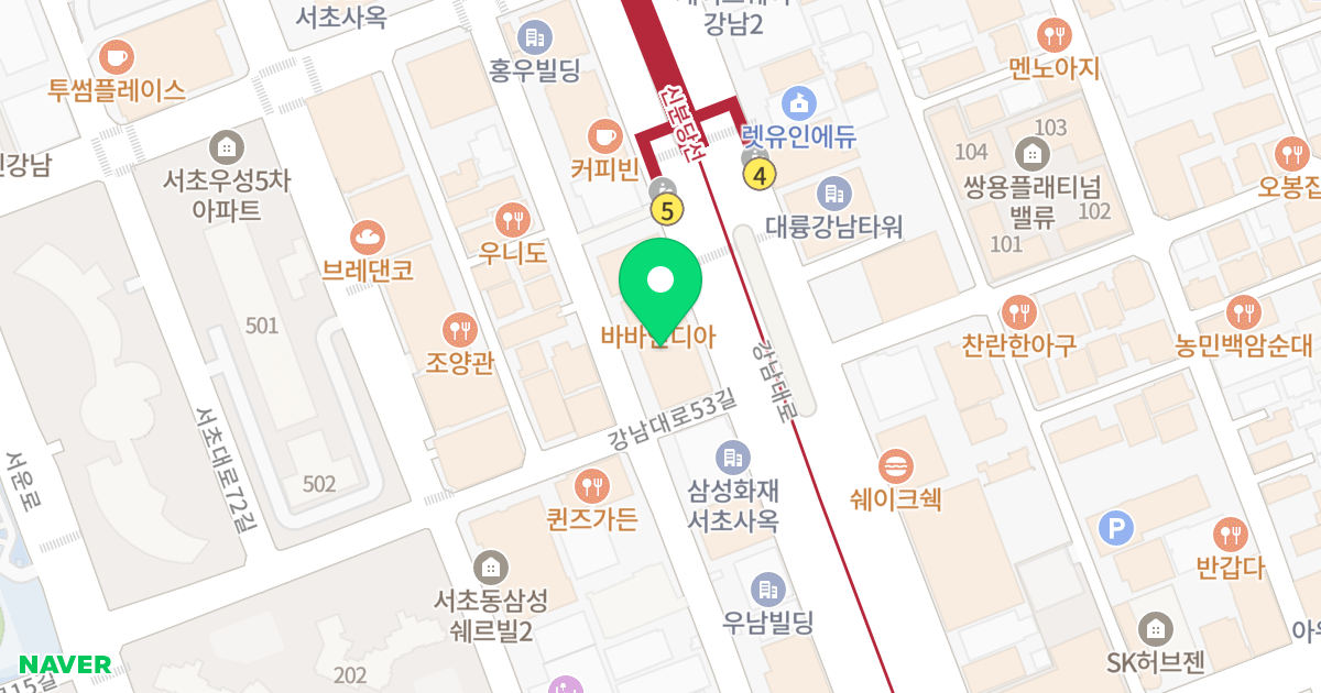 대우도씨에빛2 위치 지도 - 서울특별시 서초구 강남대로 359