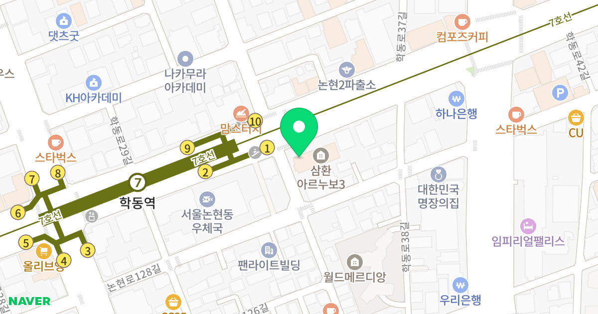 삼환 아르누보 3 위치 지도 - 서울특별시 강남구 학동로 224