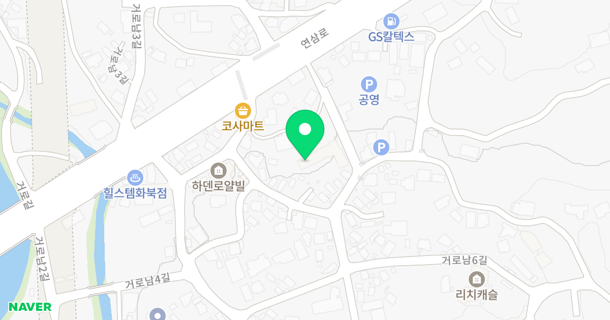 아뜨리움 화북 위치 지도 - 제주특별자치도 제주시 연삼로 708-12