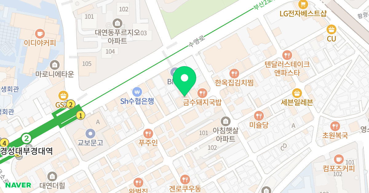 오름아파트 위치 지도 - 부산광역시 남구 용소로7번길 63-3