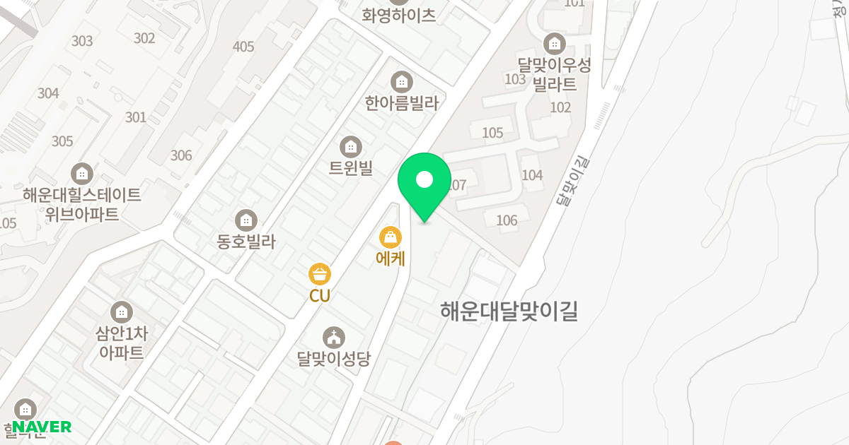 모닝힐 위치 지도 - 부산광역시 해운대구 달맞이길117번가길 222