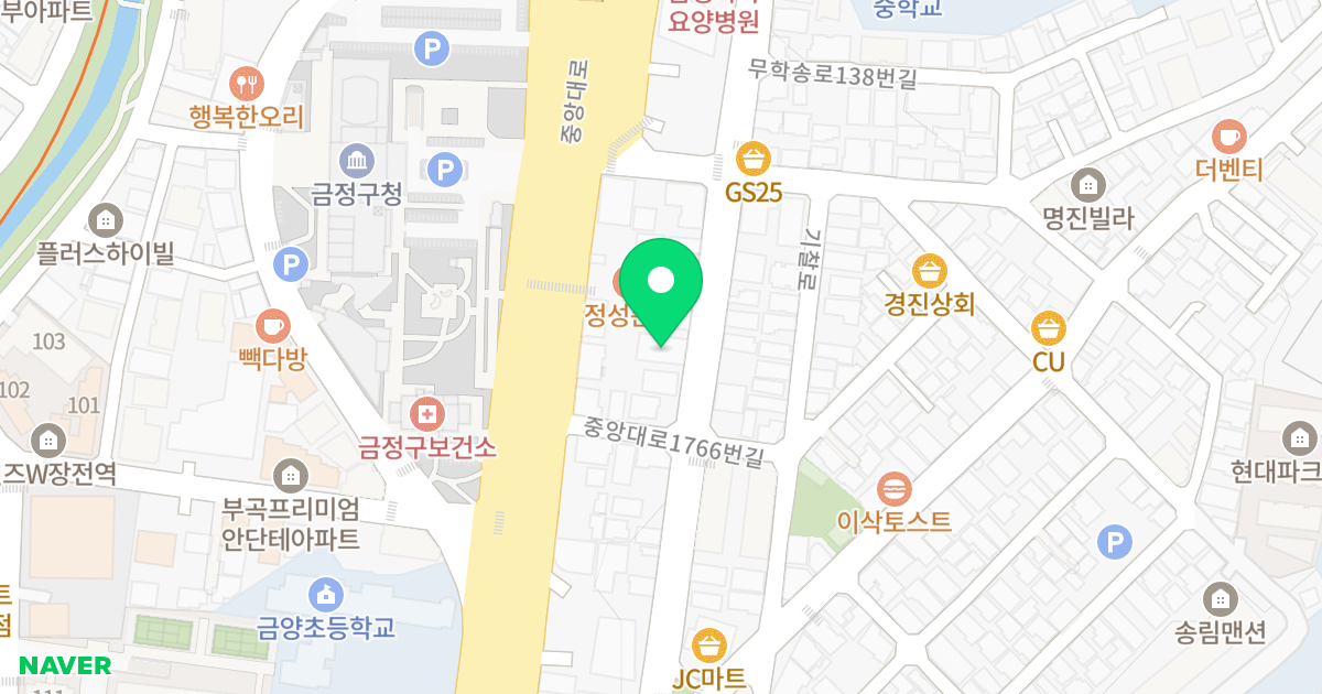 대박스카이 위치 지도 - 부산광역시 금정구 무학송로 125