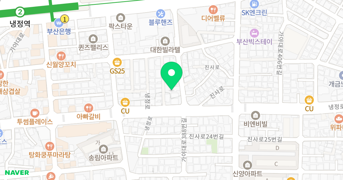 대박시티 위치 지도 - 부산광역시 사상구 가야대로388번길 28