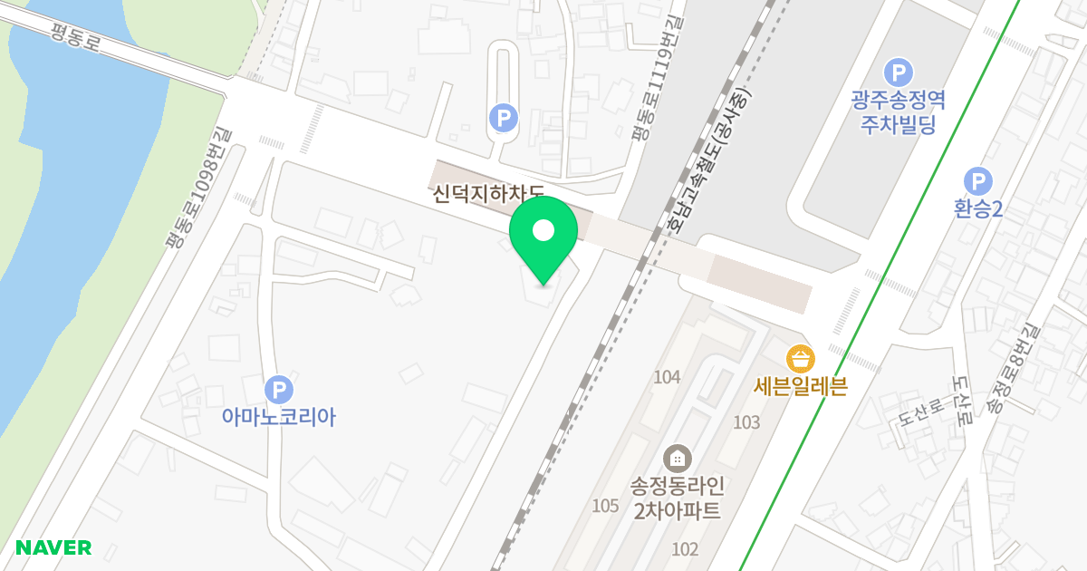 중앙센트럴시티 위치 지도 - 광주광역시 광산구 평동로1120번길 12