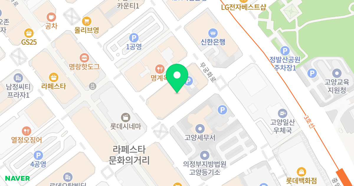 일산마이다스 오피스텔 위치 지도 - 경기도 고양시 일산동구 중앙로 1305-30