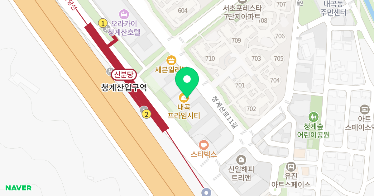 프라임시티 위치 지도 - 서울특별시 서초구