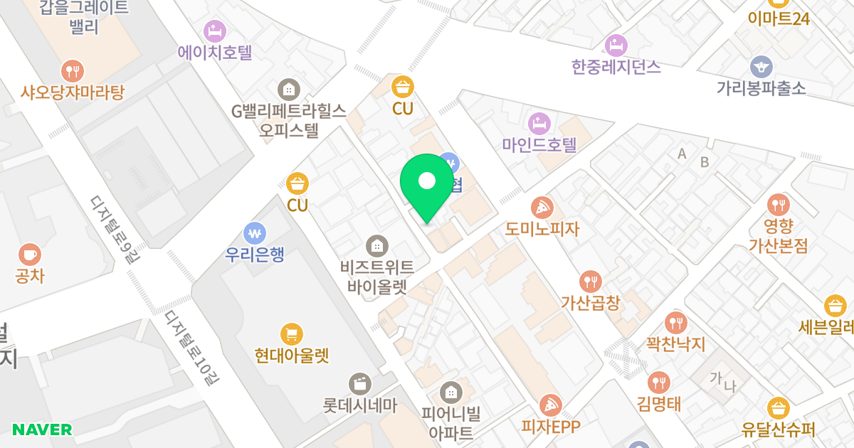 세림프라미스 위치 지도 - 서울특별시 금천구 디지털로 208-25