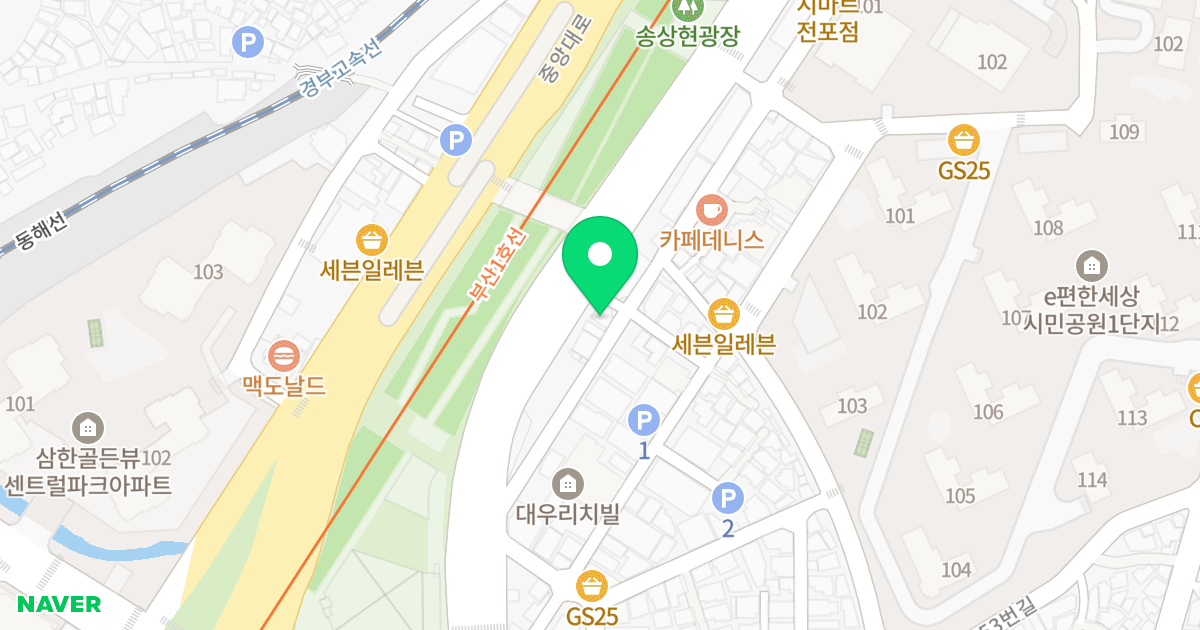 우종오피스텔 위치 지도 - 부산광역시 부산진구 전포대로306번길 21