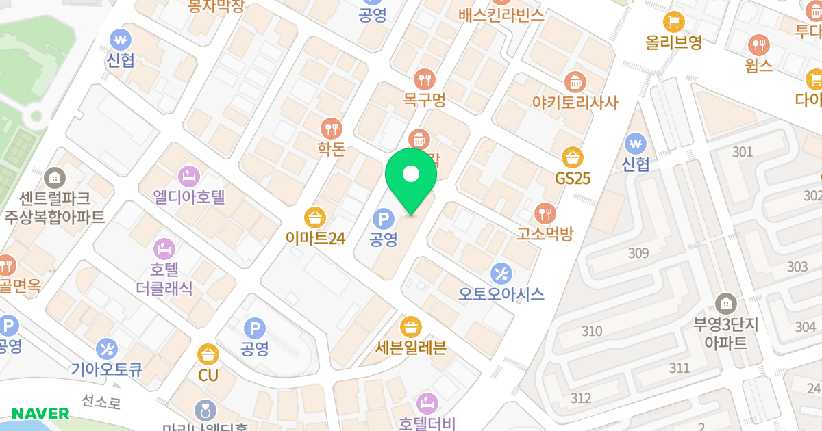 (90-1) 위치 지도 - 전라남도 여수시 시청동5길 20