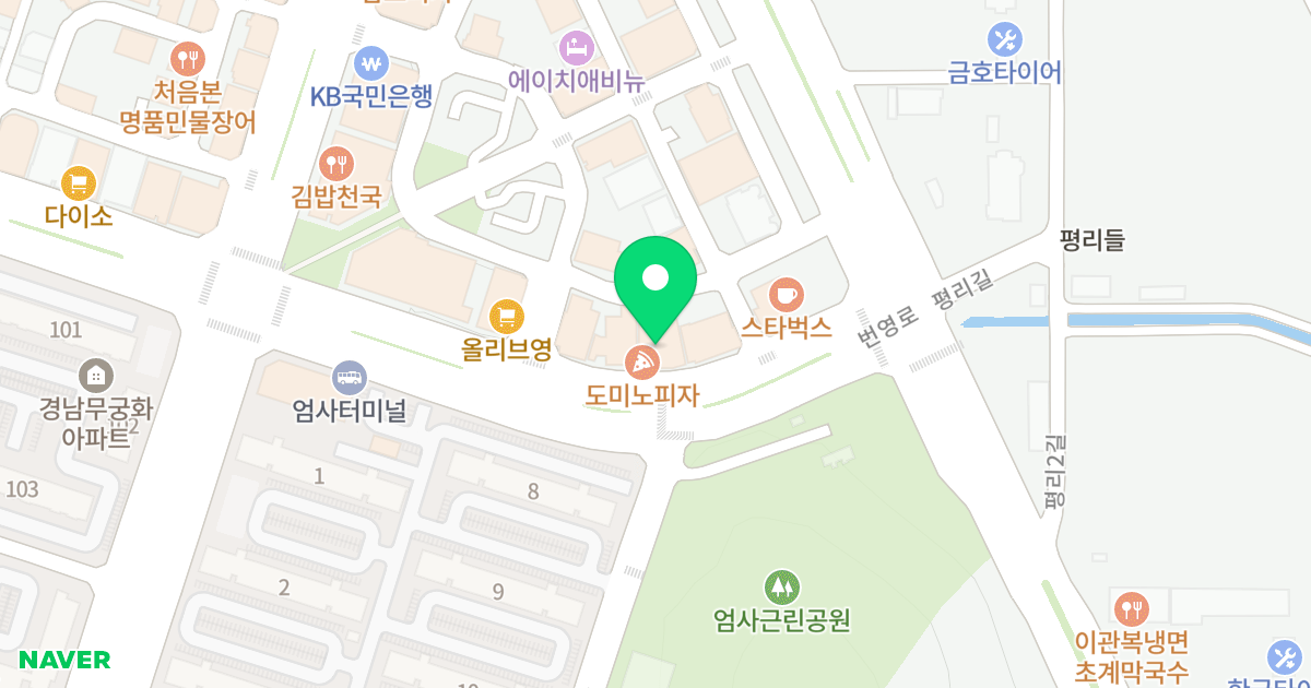 계룡오피스텔 위치 지도 - 충청남도 계룡시 엄사면 번영로 12