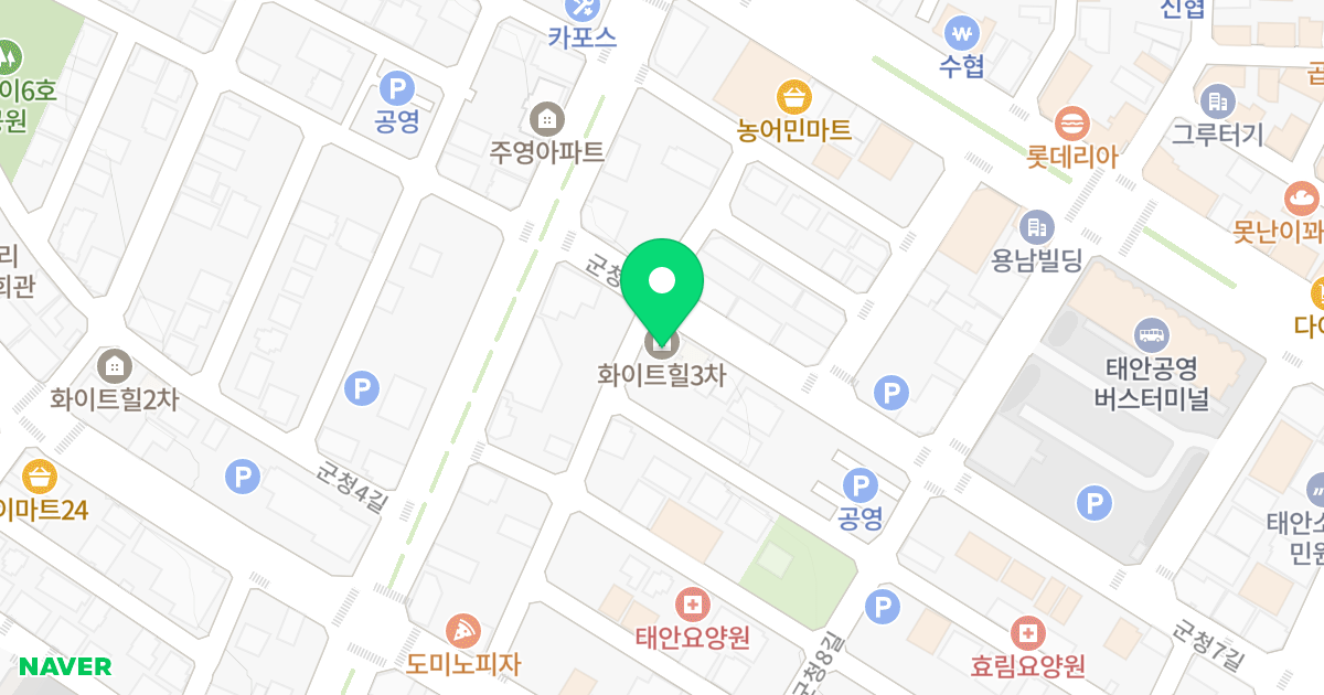 화이트힐1 위치 지도 - 충청남도 태안군 태안읍
