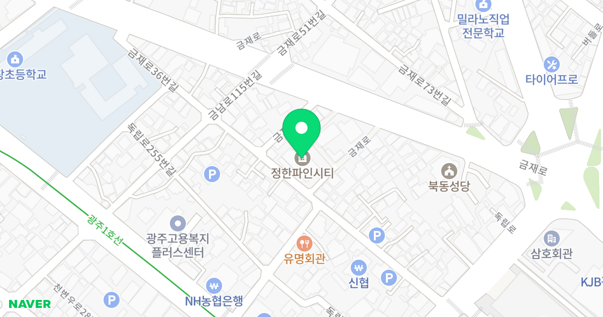 (59) 위치 지도 - 광주광역시 북구 금재로36번길 37
