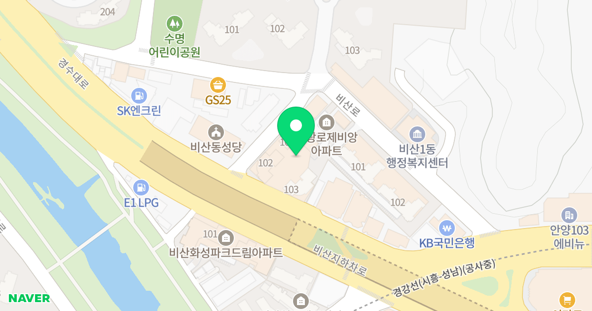 대광로제비앙 위치 지도 - 경기도 안양시 동안구