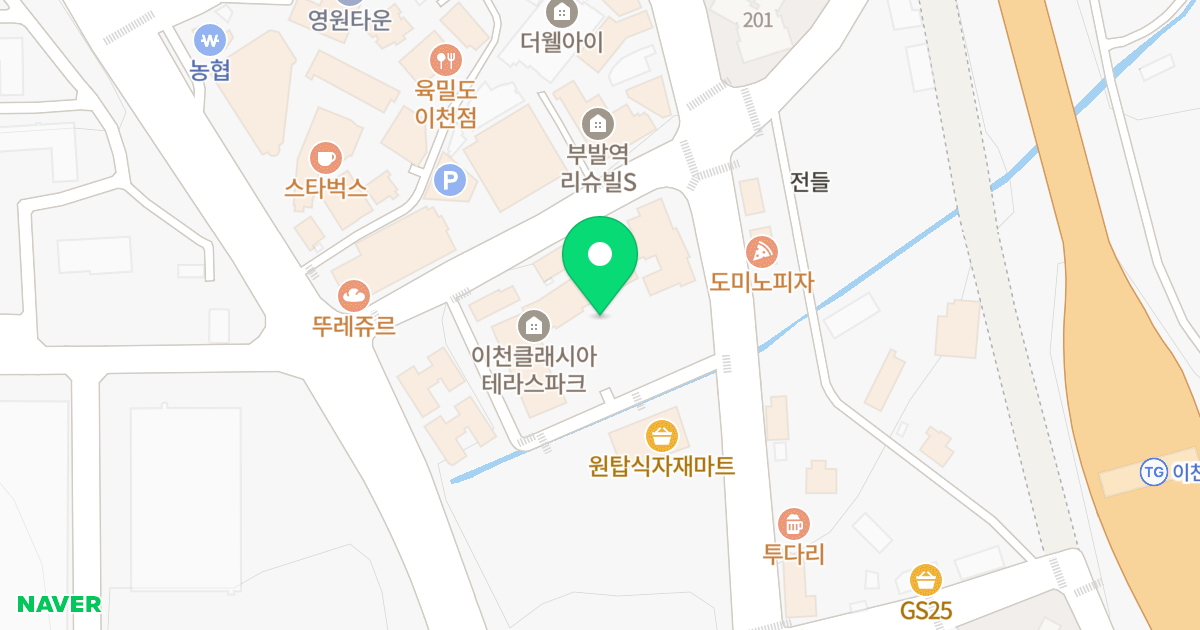 이천 클래시아 테라스파크 위치 지도 - 경기도 이천시 부발읍 경충대로2050번길 15-87