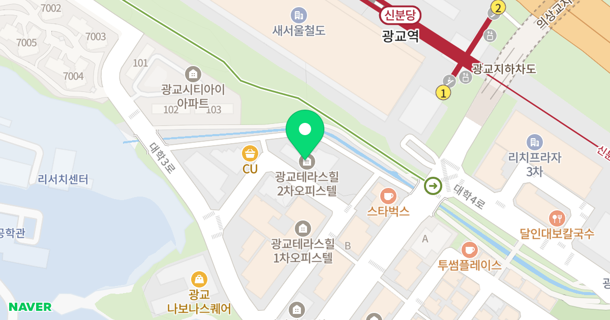 테라스힐2 위치 지도 - 경기도 수원시 영통구