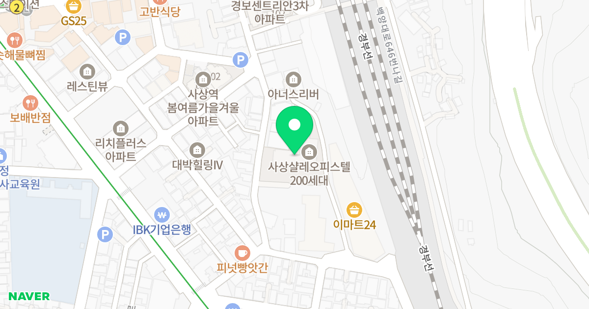 사상샬레 위치 지도 - 부산광역시 사상구 광장로104번길 37