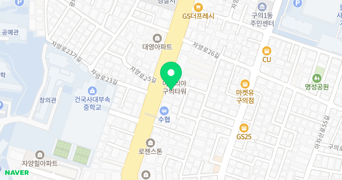 솔렌시아 위치 지도 - 서울특별시 광진구 자양로 154