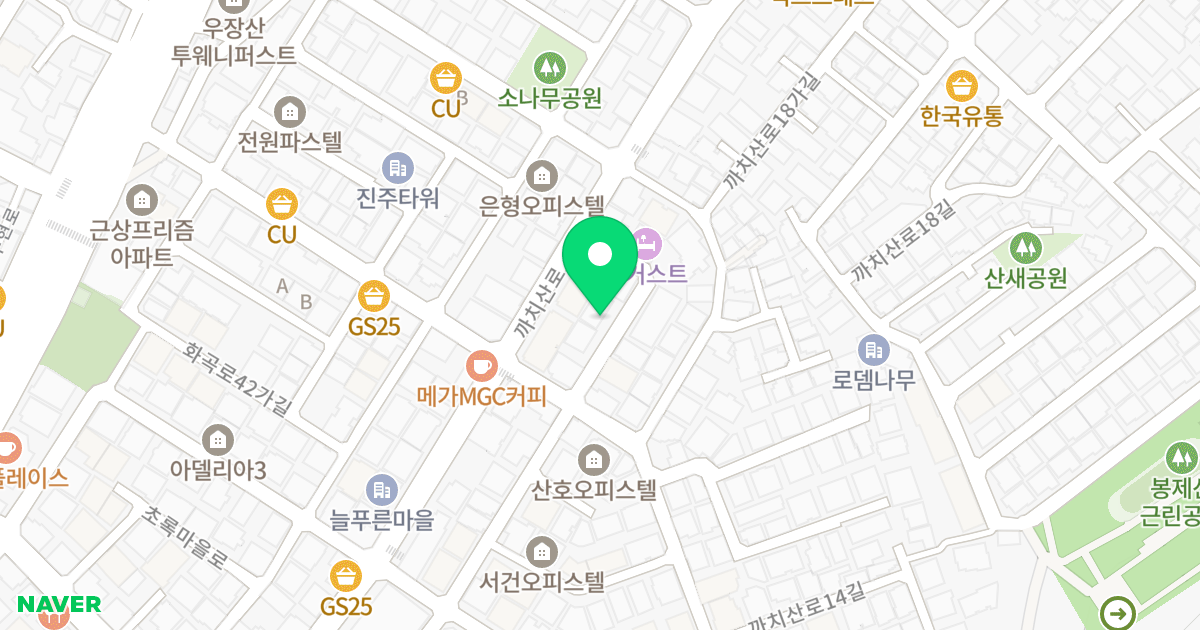 화성오피스텔 위치 지도 - 서울특별시 강서구 까치산로 88-12