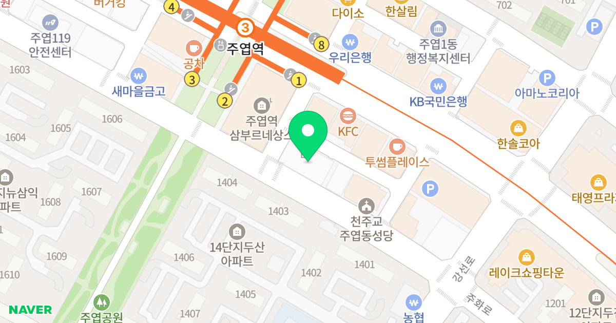 주엽역 삼부르네상스 위치 지도 - 경기도 고양시 일산서구 중앙로 1425