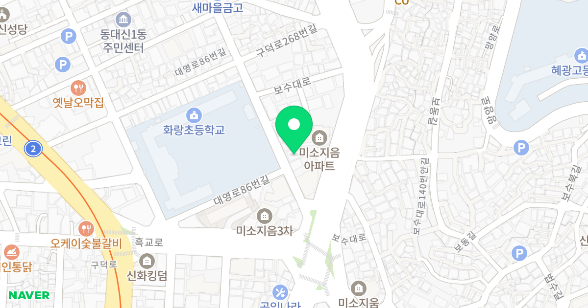 산들애빌 위치 지도 - 부산광역시 서구 대영로86번길 63