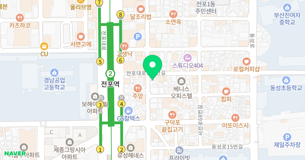 영원렉스빌 위치 지도 - 부산광역시 부산진구 서전로58번길 107