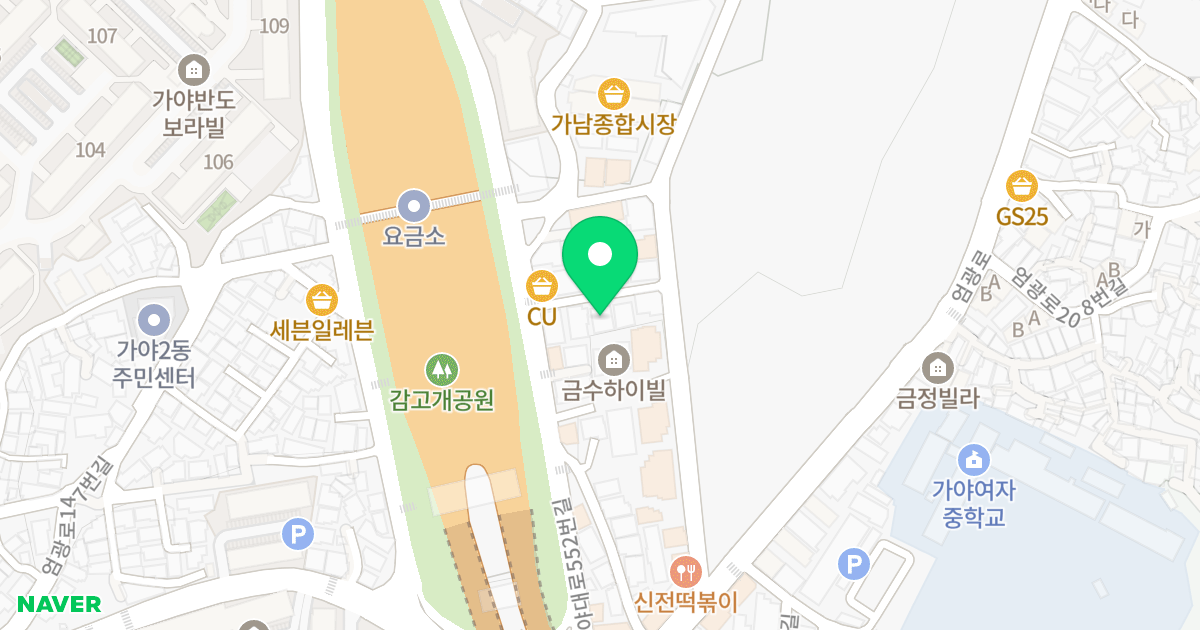 영원빌 위치 지도 - 부산광역시 부산진구 대학로 72-7