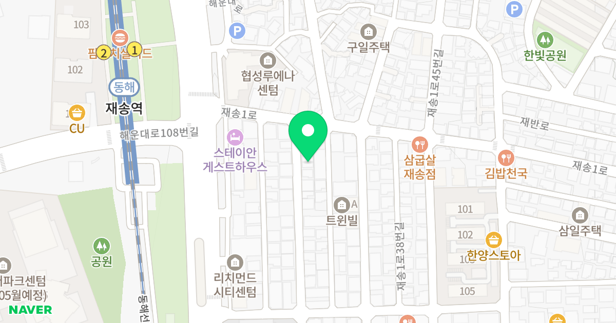 센텀코아빌 위치 지도 - 부산광역시 해운대구 재송1로20번길 7