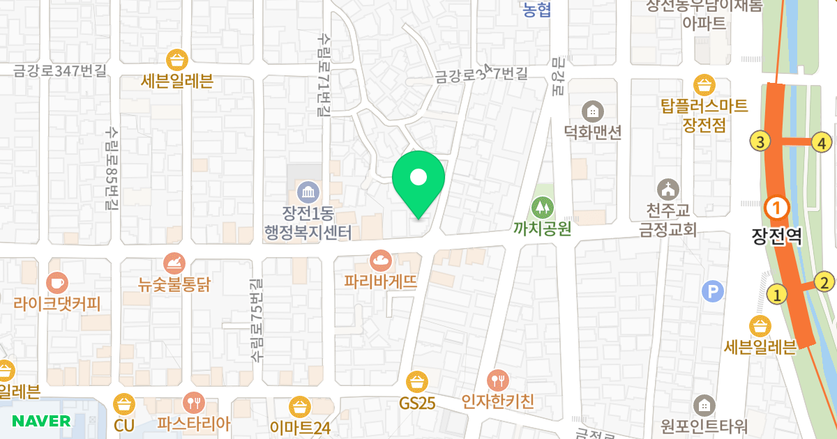 수림타워 위치 지도 - 부산광역시 금정구 수림로61번길 44