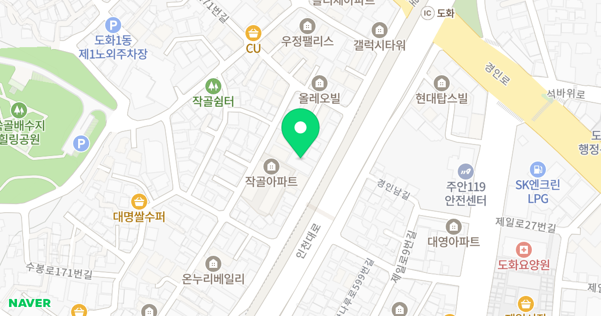 도화탑클래스 위치 지도 - 인천광역시 미추홀구 경인북길 459